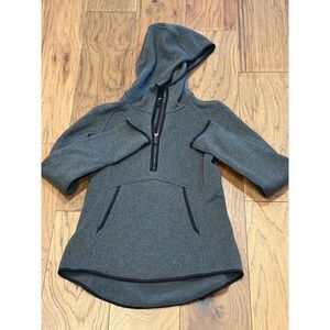 Lululemon Grin & Bear It Fleece Hoodie Gray Size 4 Quarter Zip Pullover